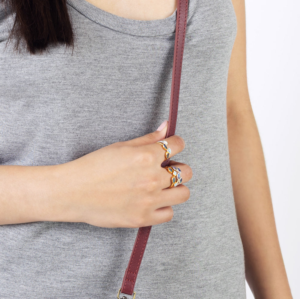 The Eyes Have It Stacker Ring in Iolite & Silver