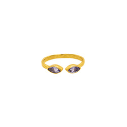 The Eyes Have It Stacker Ring in Iolite & Gold