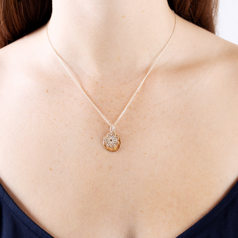 Double Lotus Necklace