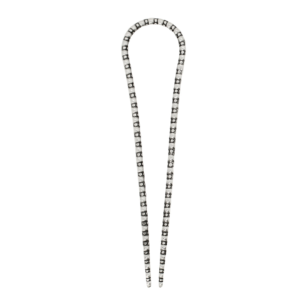 Railroad Hair Pin in Silver - Large