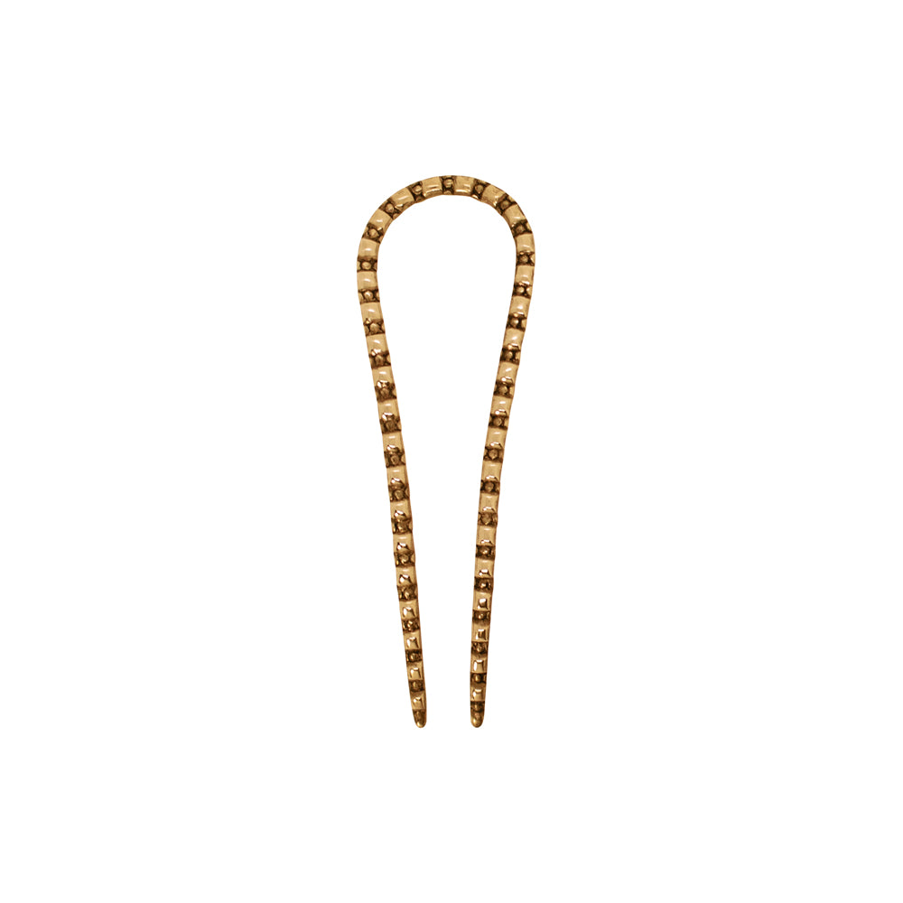 Railroad Hair Pin in Bronze - Small