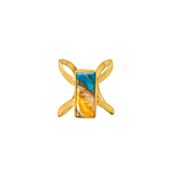 Infinity Turquoise Ring in Gold