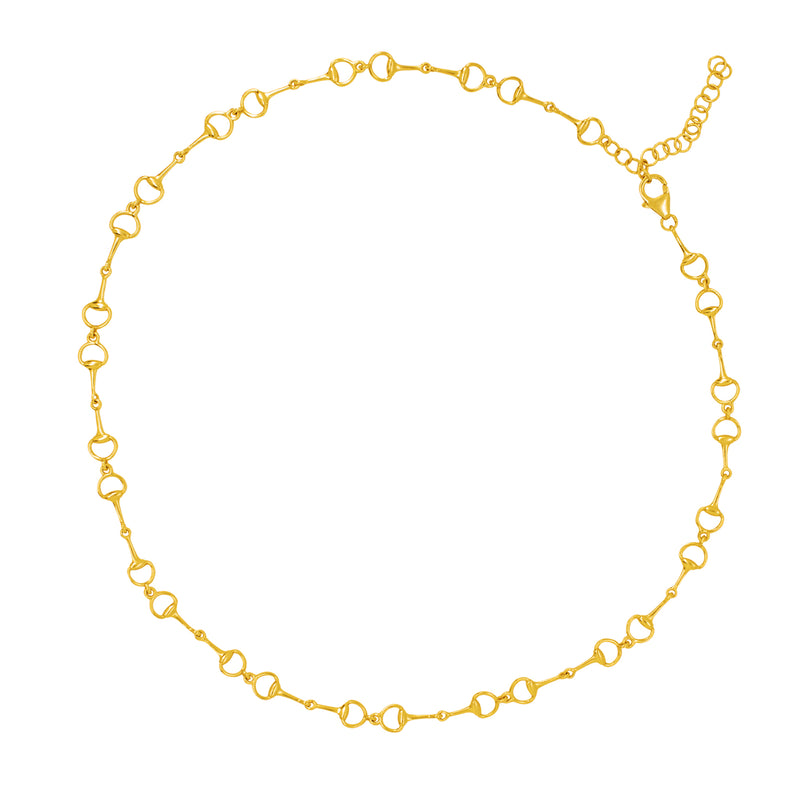 Snaffle Bit Chain Necklace in Gold