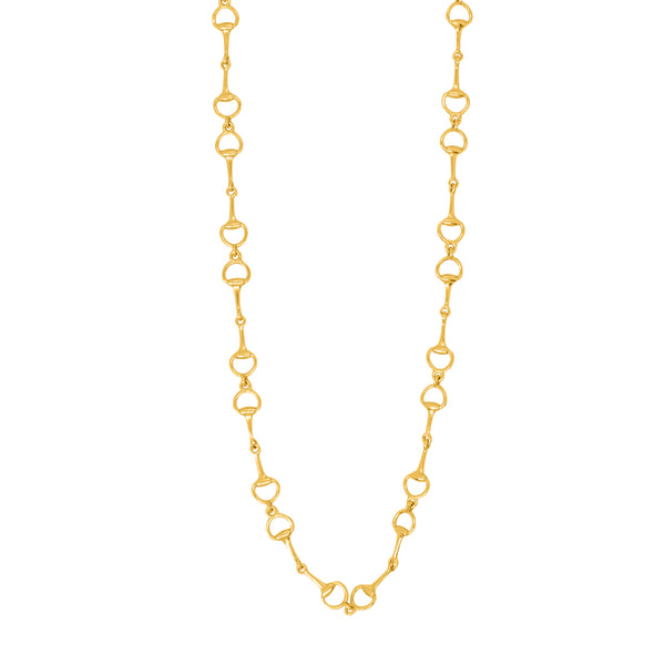 Snaffle Bit Chain Necklace in Gold