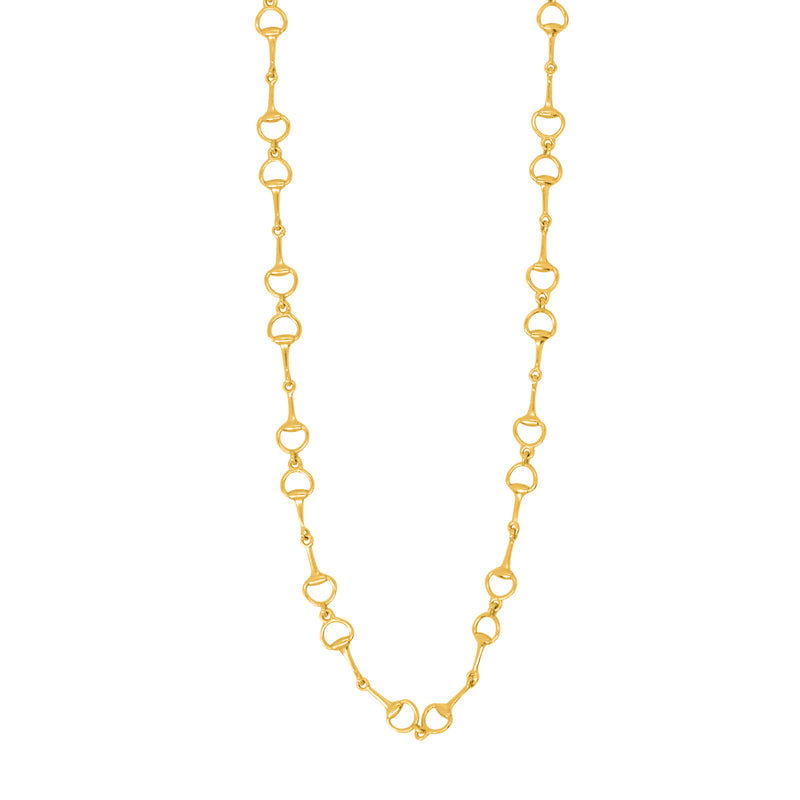 Snaffle Bit Chain Necklace in Gold