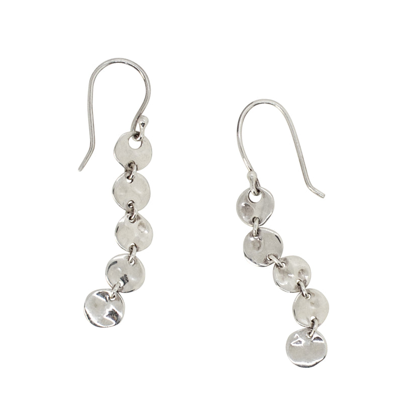 Moon Drop Earrings in Silver