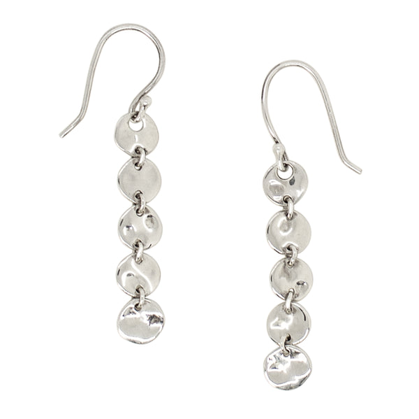 Moon Drop Earrings in Silver
