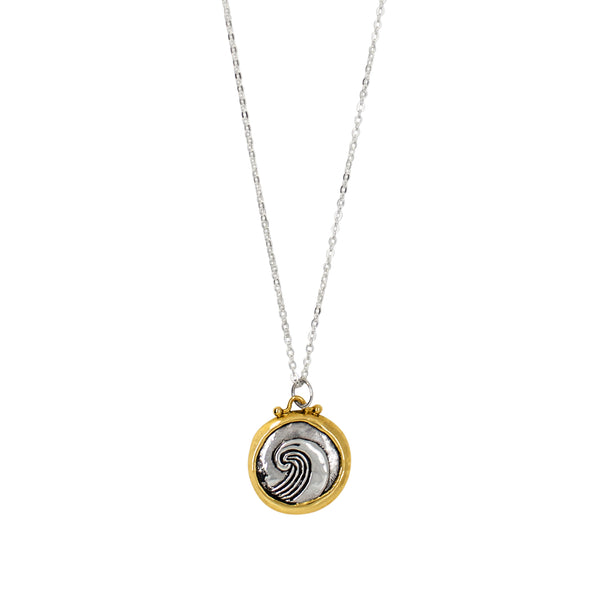 Two-Tone Wave Pendant