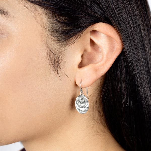 Sun Over Water Earrings in Silver