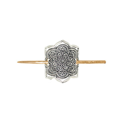 Mandala Pony Cover in Antiqued Silver & Bronze