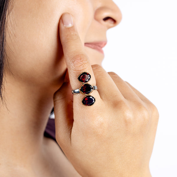 Garnet Totem Ring