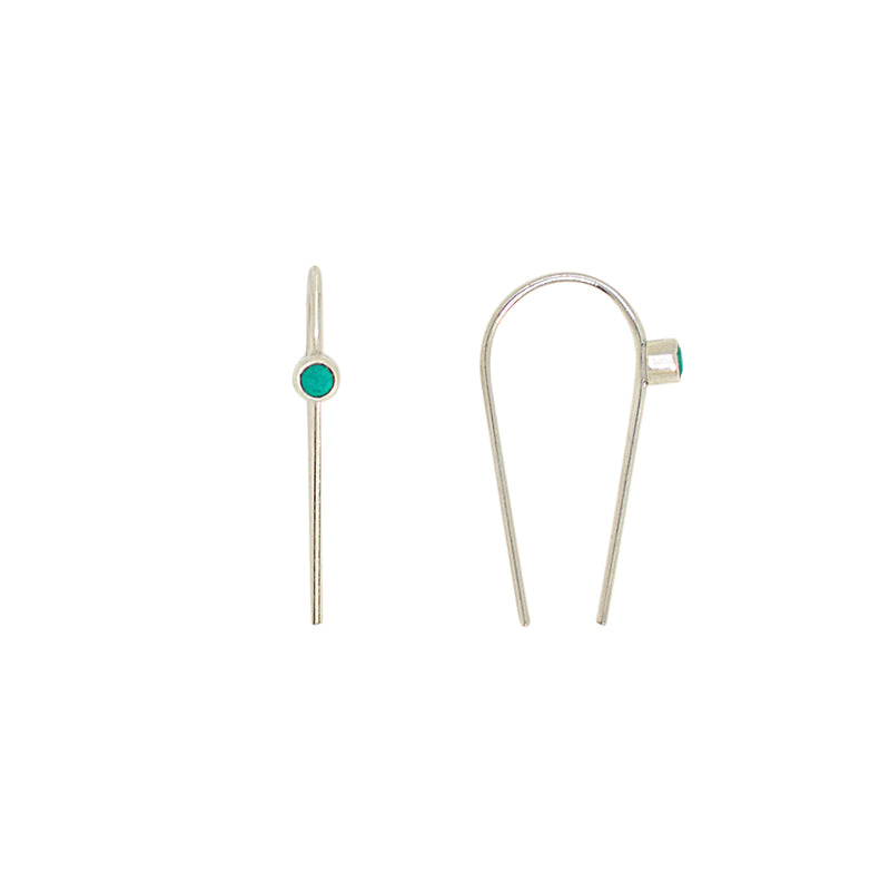 You're Hooked Earrings in Turquoise & Silver