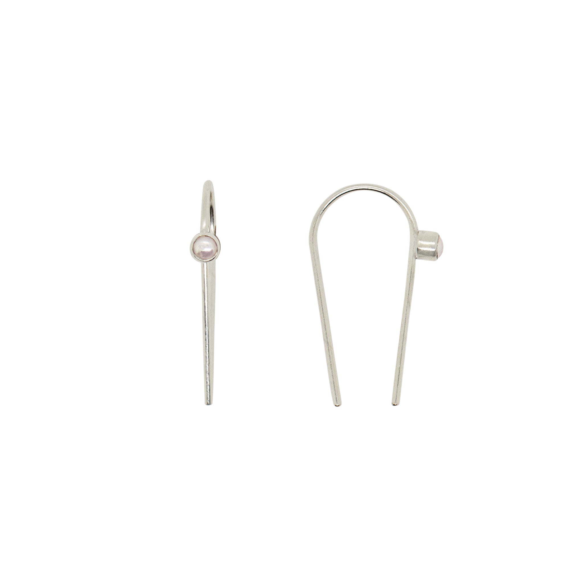 You're Hooked Earrings in Pearl & Silver