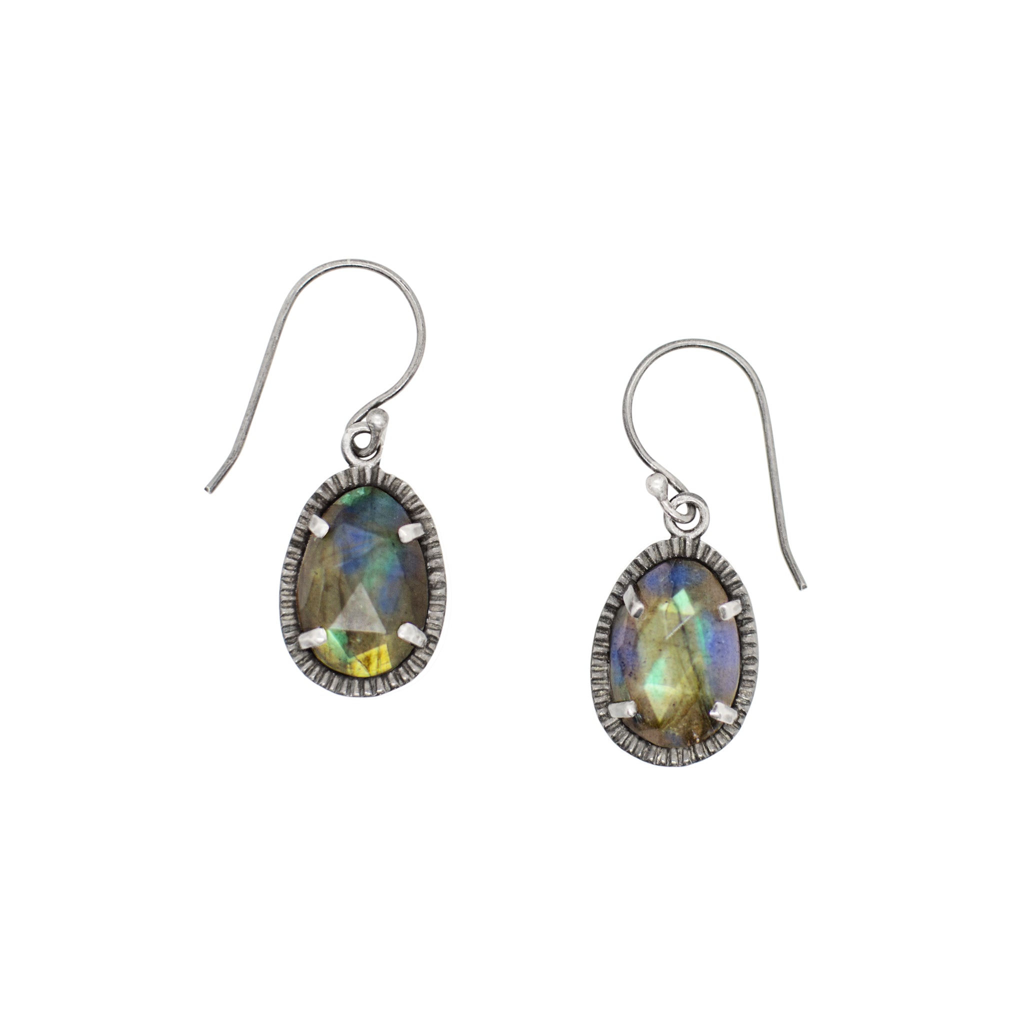 Dark & Lovely Earrings in Labradorite