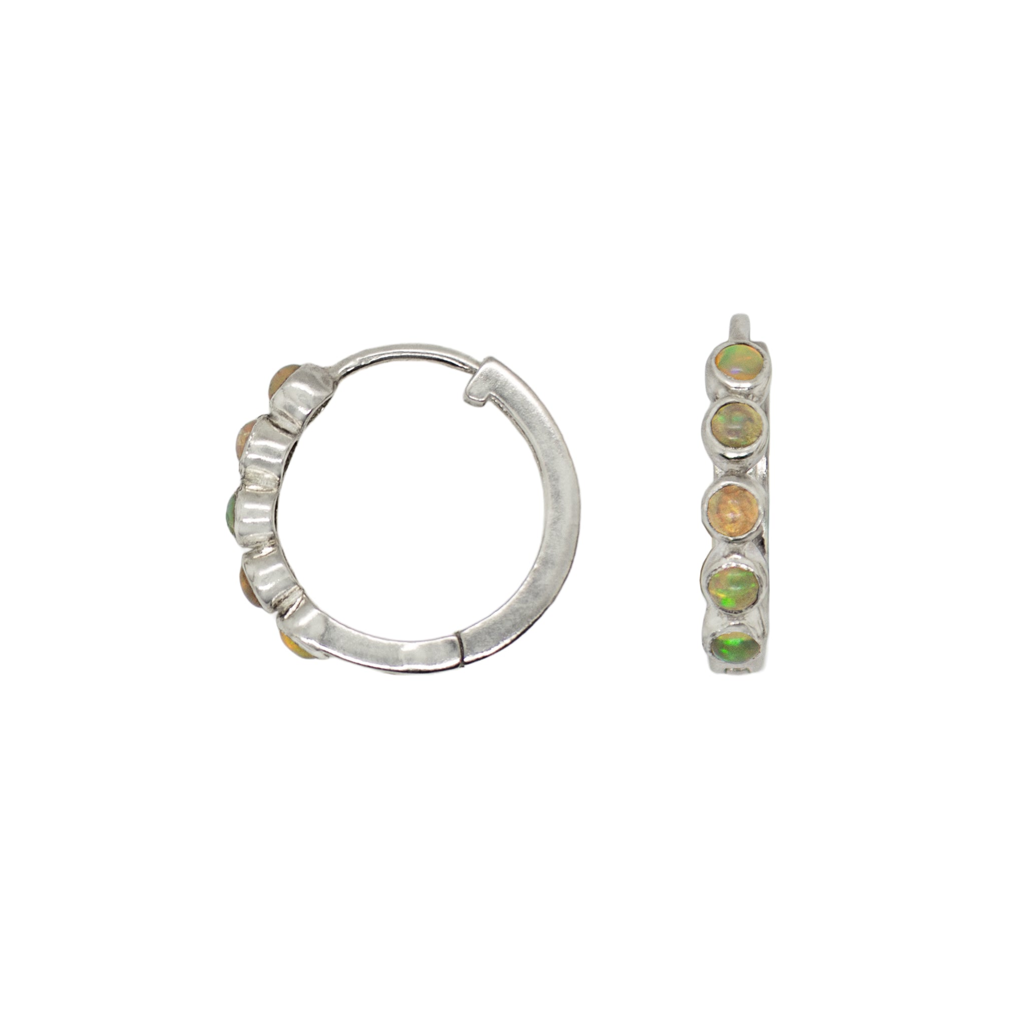 Opal Clicker Hoops
