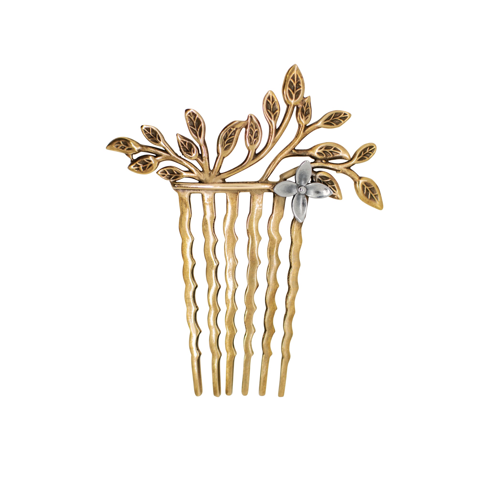 Vintage Vibe Hair Comb In Bronze - Narrow