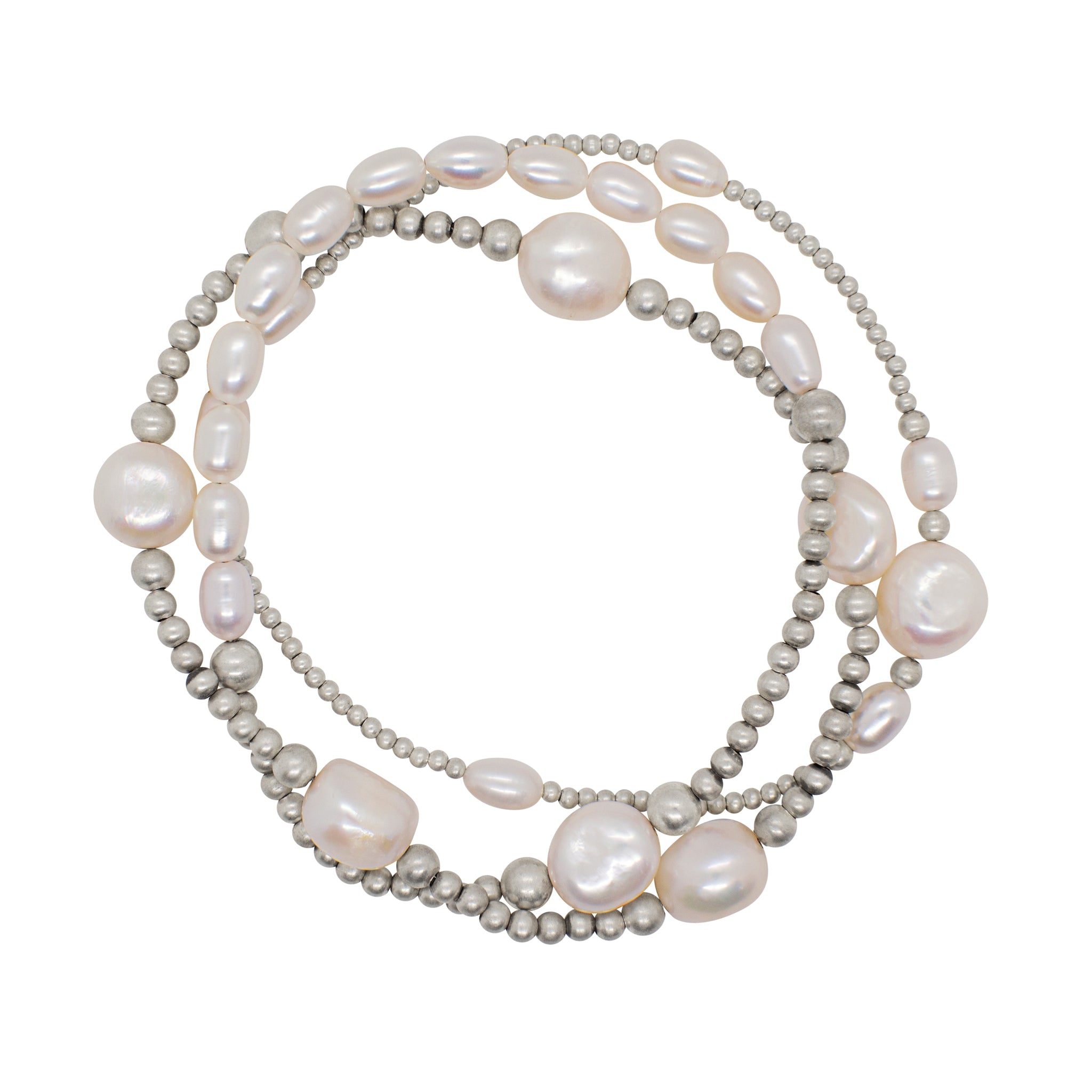 Pearl & Satin Bonfire Trio Bracelet Set