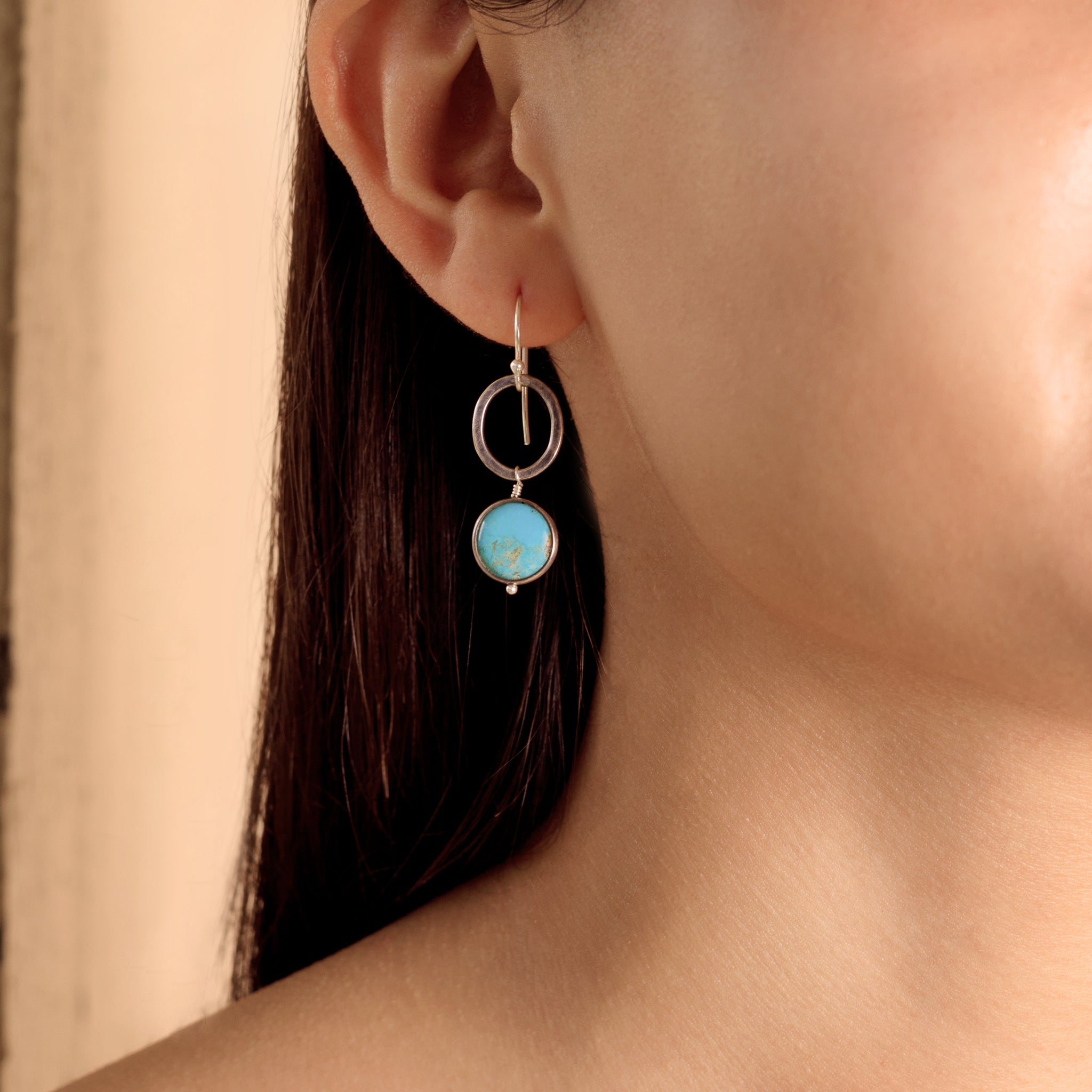 Turquoise Moon Earrings