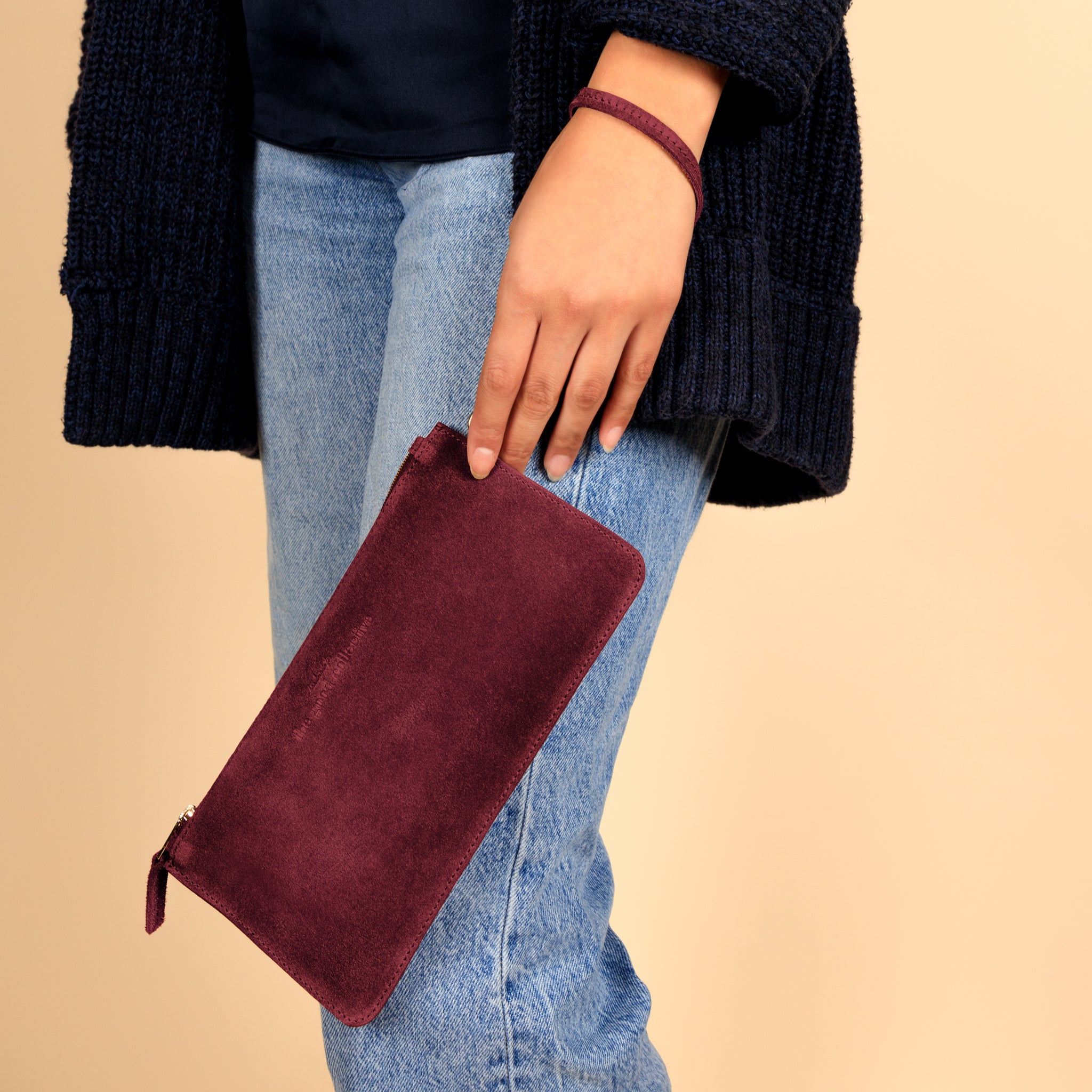 Suede Go Bag in Pinot Red | Available to Ship November 14, 2025