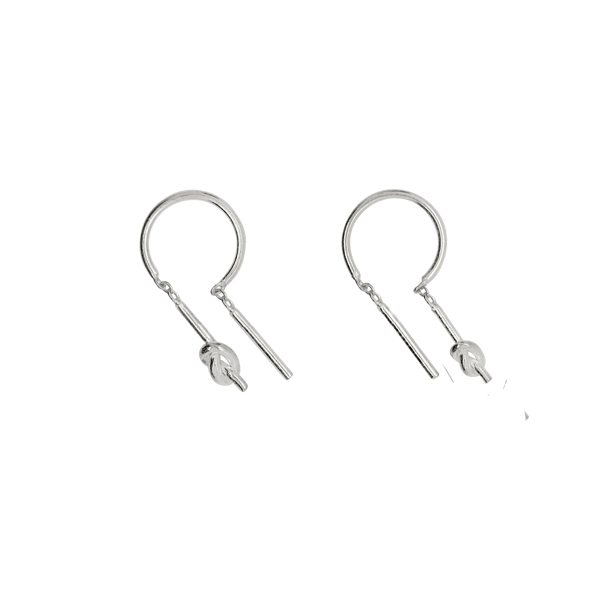 Feeling Knotty Dancer Threaders in Silver - 3/4" L