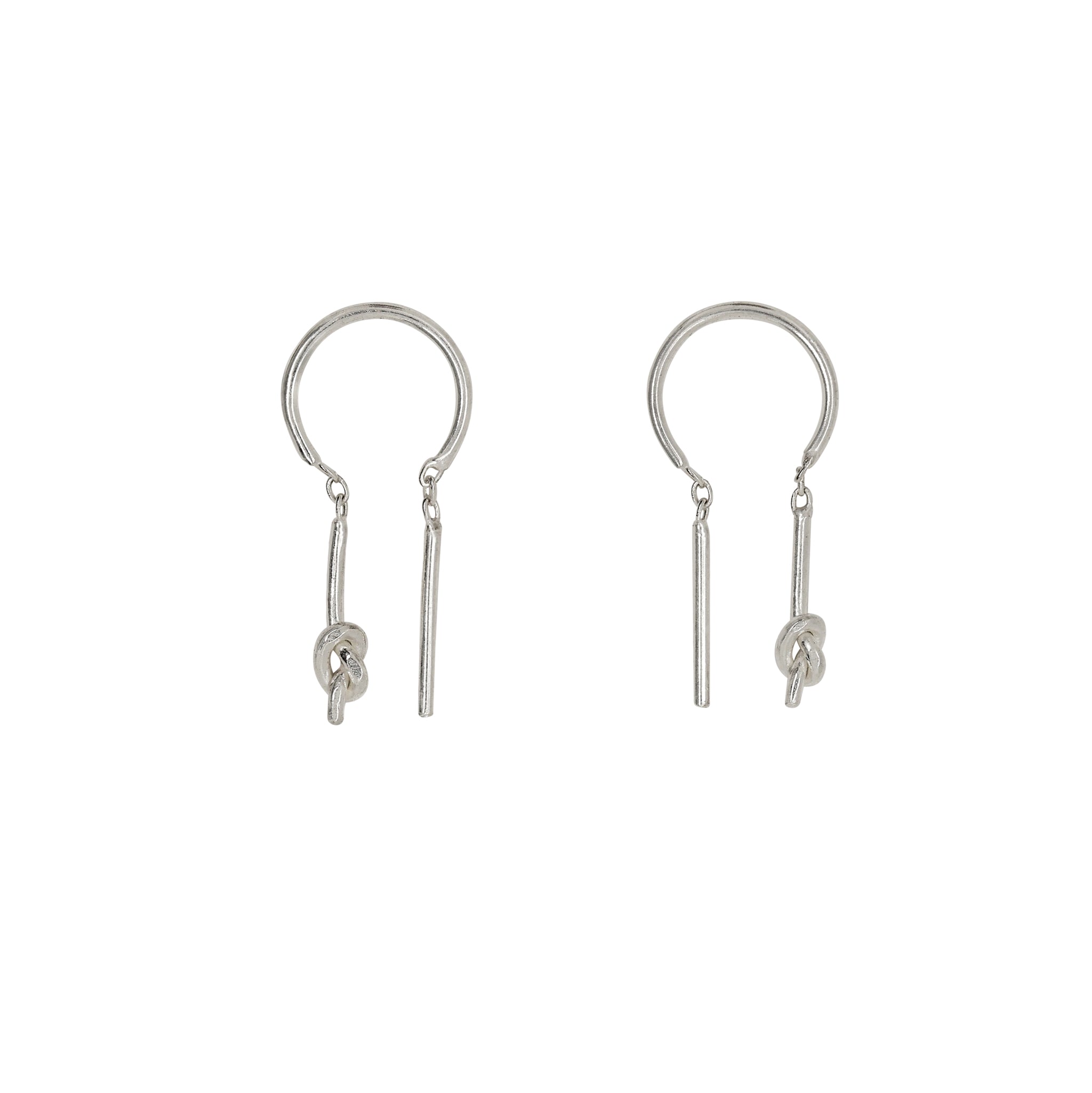 Feeling Knotty Dancer Threaders in Silver - 3/4" L