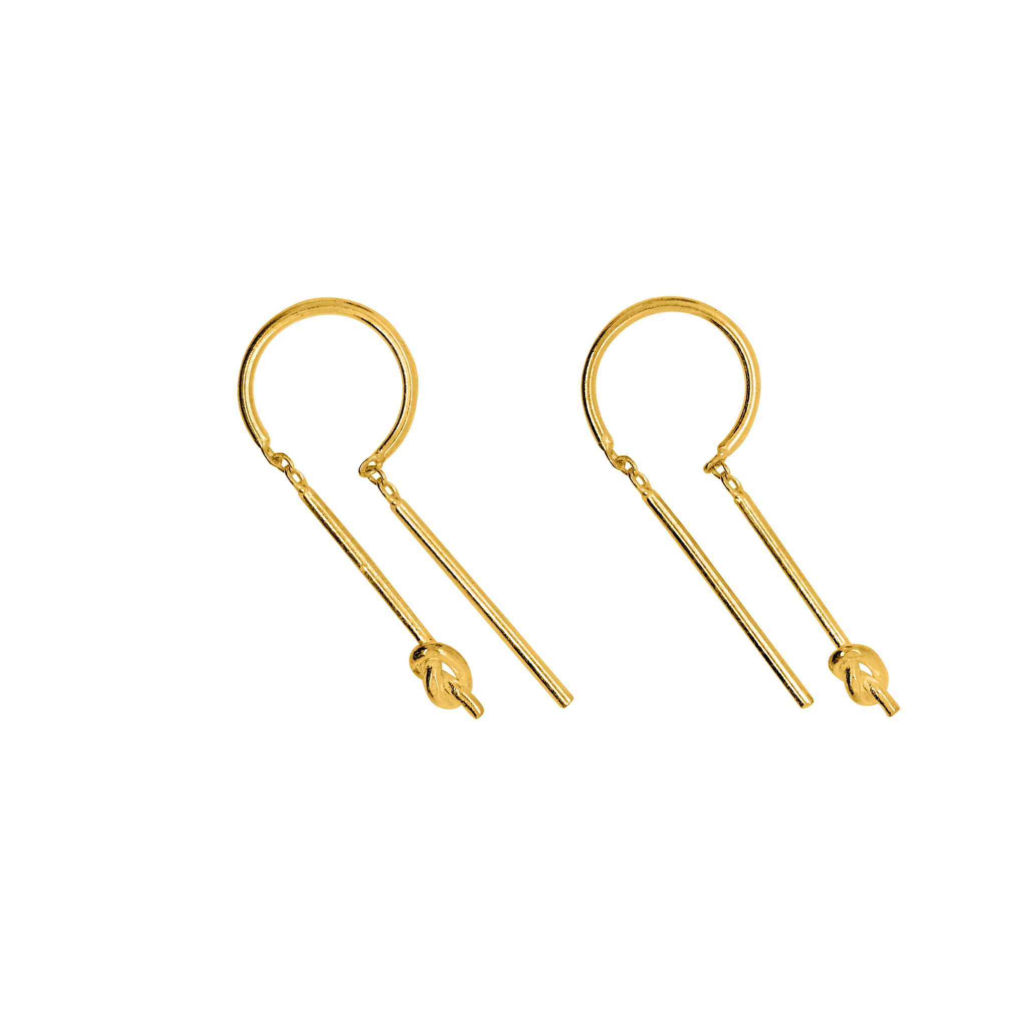 Feeling Knotty Dancer Threaders in Gold - 1 1/8" L