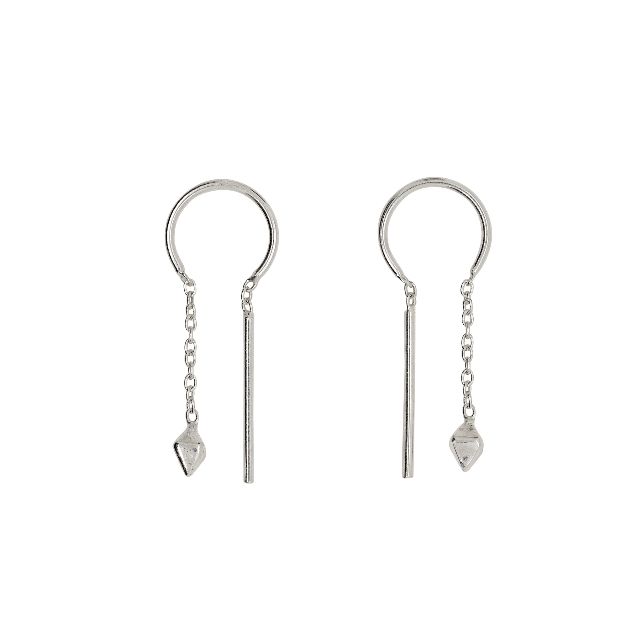 Pretty Prism Dancer Threaders in Silver - 1 1/8" L