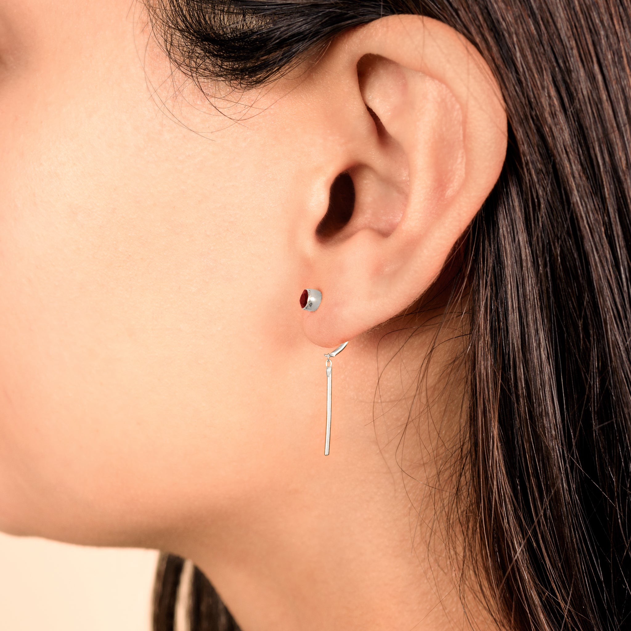 Venus Dancer in Garnet & Silver