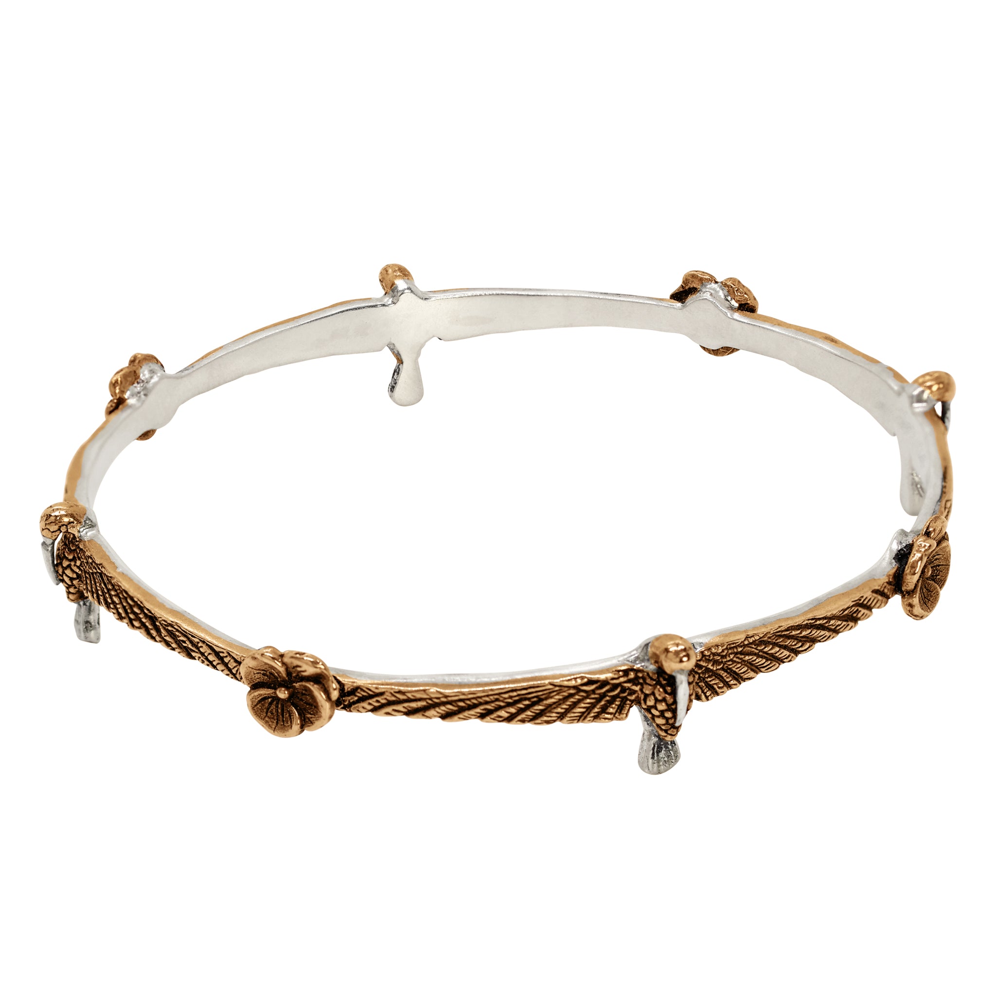 Hummingbird Bangle in Bronze & Silver | Available to Ship November 4, 2025