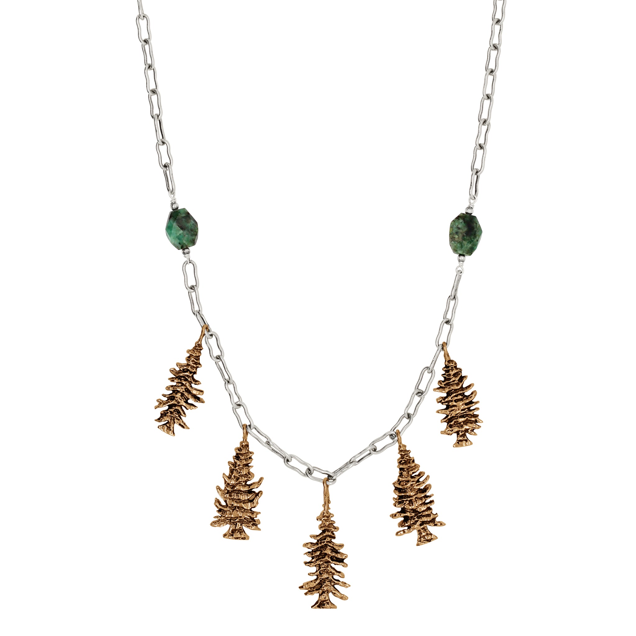 Gentle Giants Necklace in Bronze & Silver