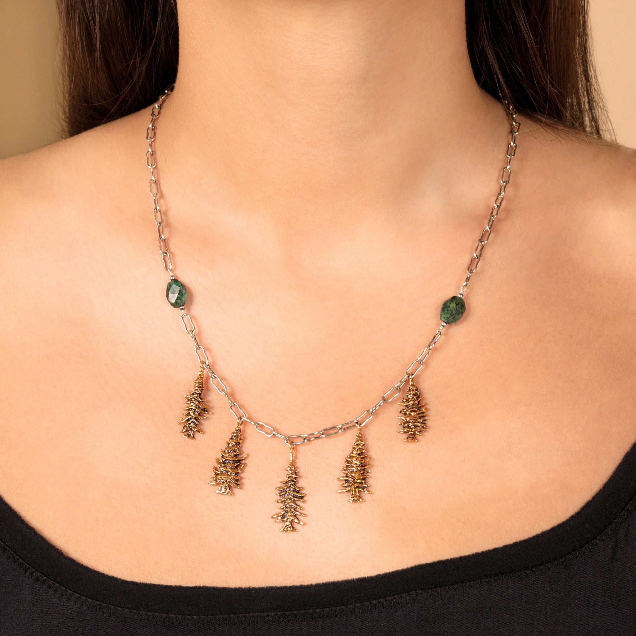 Gentle Giants Necklace in Bronze & Silver