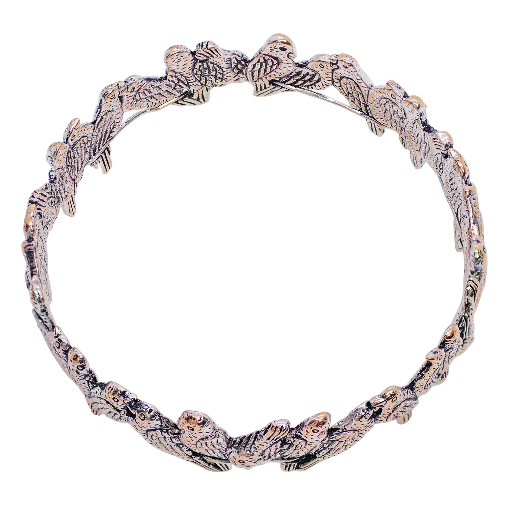 Lovebird Bangle in Bronze Flash Plated