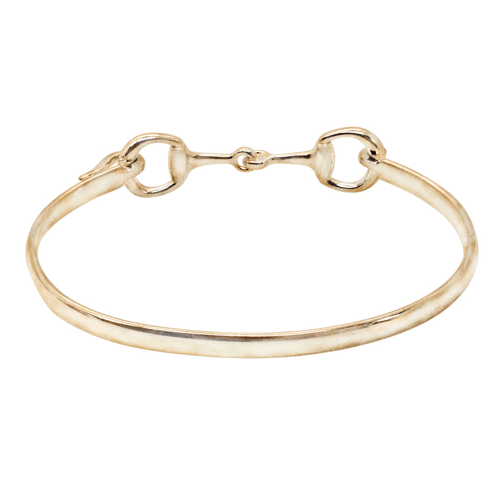 Snaffle Bit Bracelet in Bronze with Silver Flash Plate