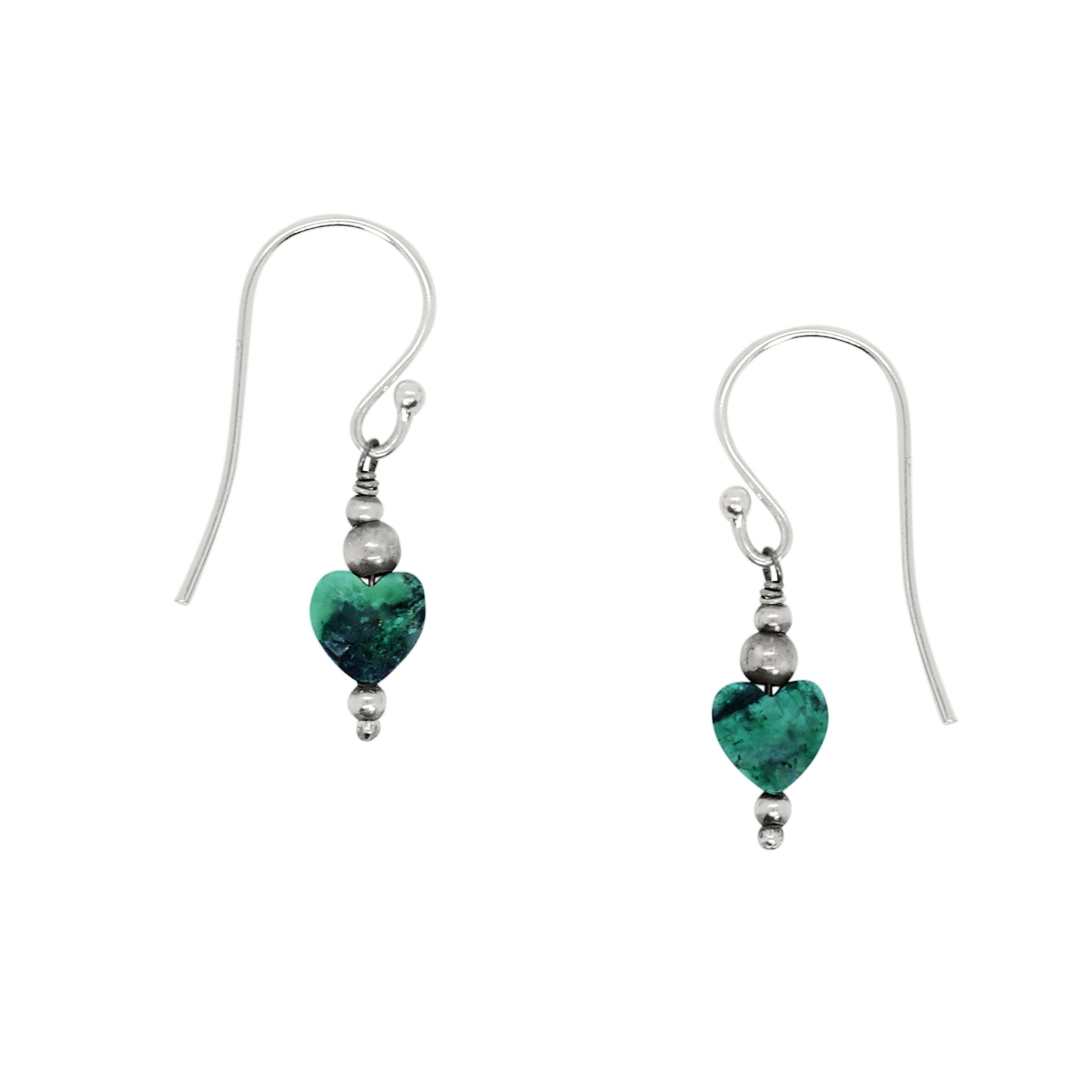 Stone Heart Earrings in Turquoise
