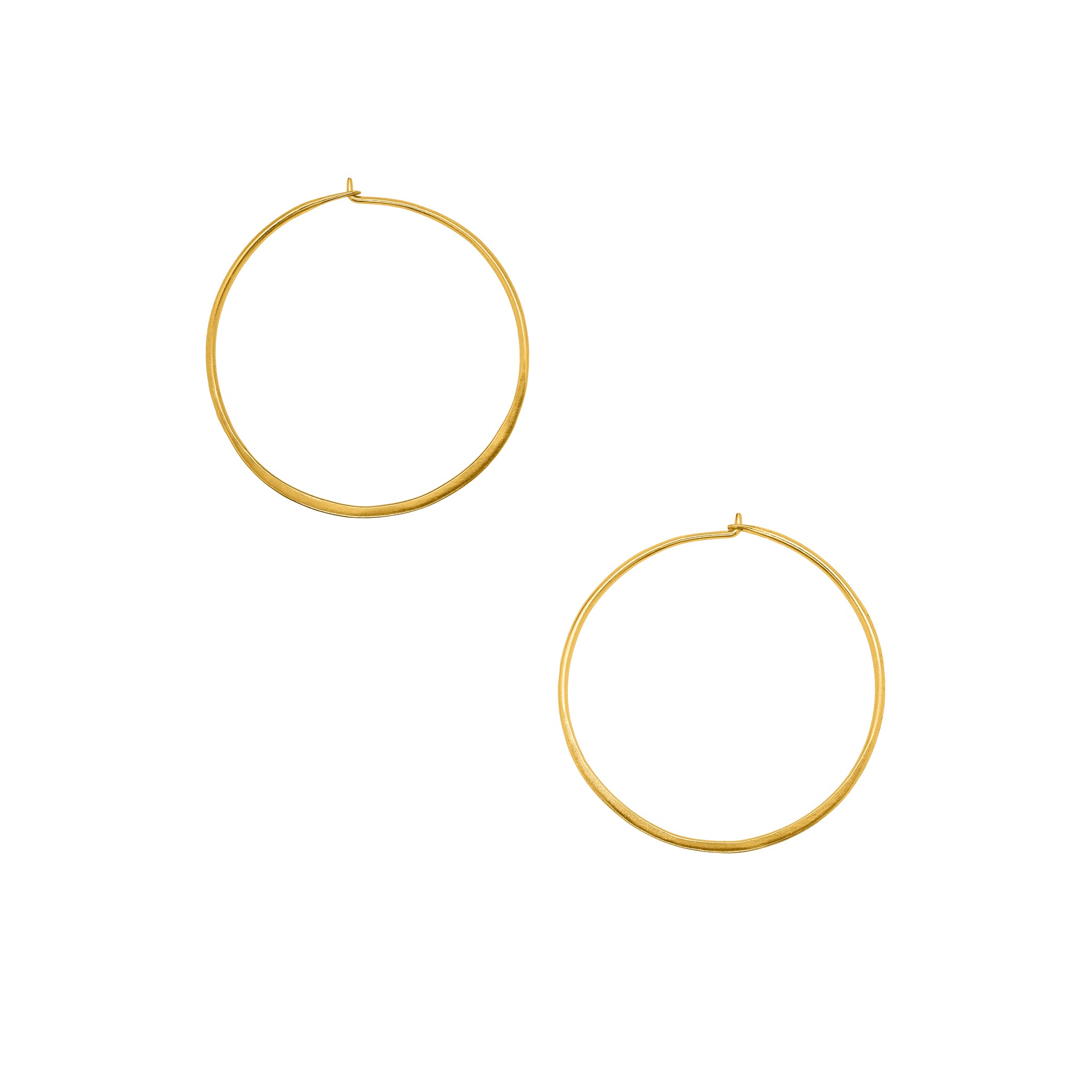 Slender Arc Hoops in Gold - 1"