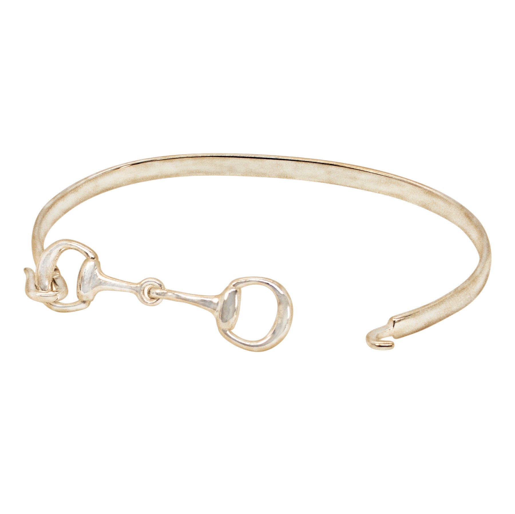 Snaffle Bit Bracelet in Bronze with Silver Flash Plate