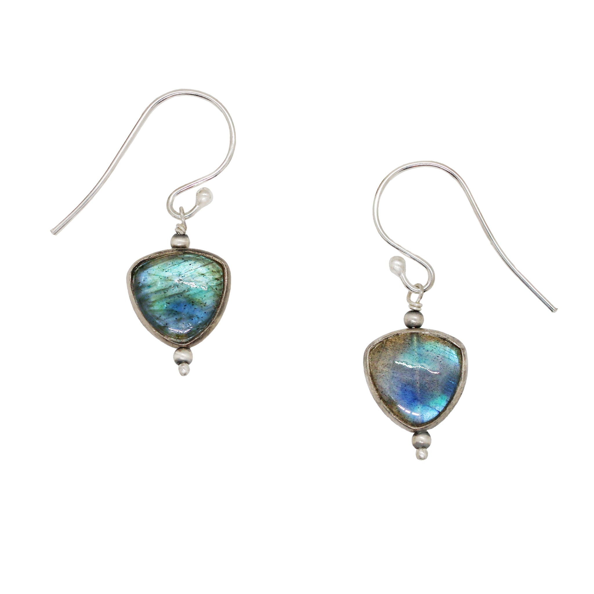 Triad Coin Earrings in Labradorite | Available to Ship March 18, 2026