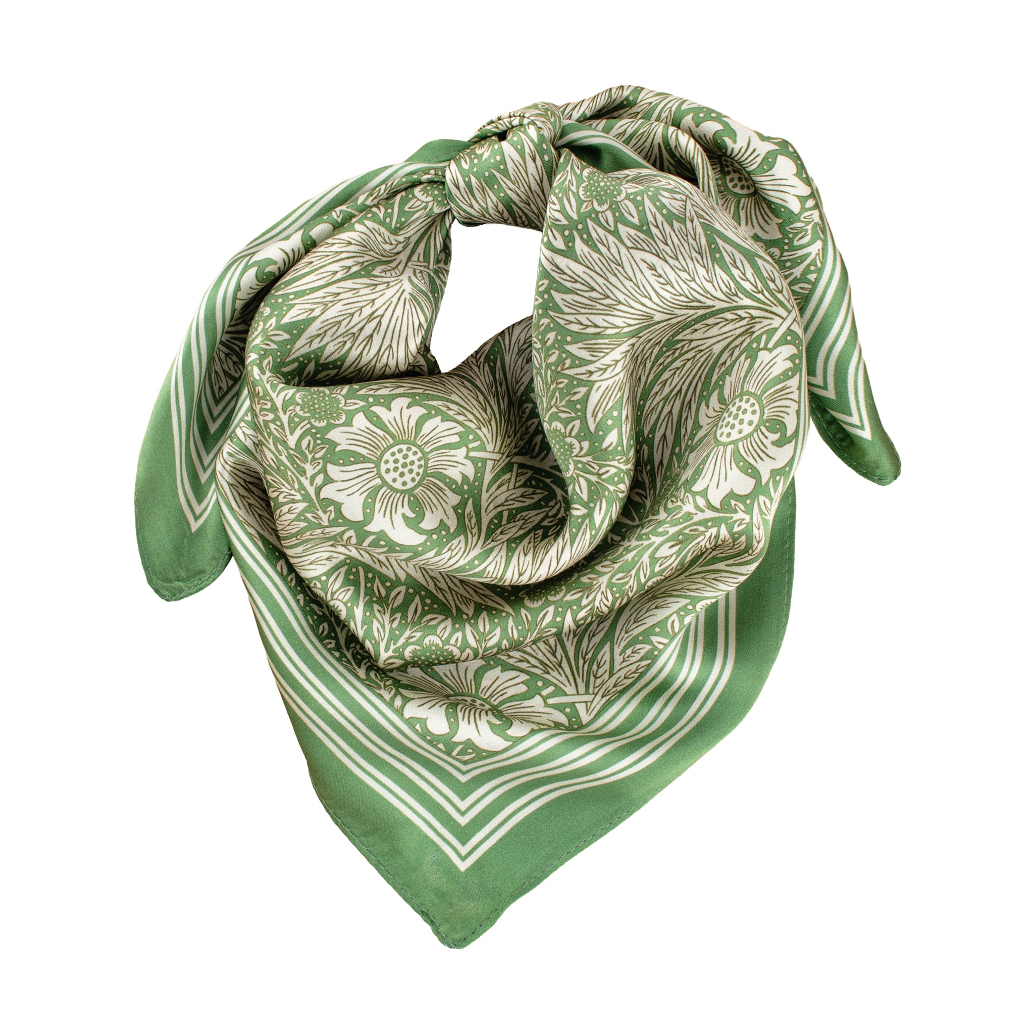 Green Garden Silk Scarf