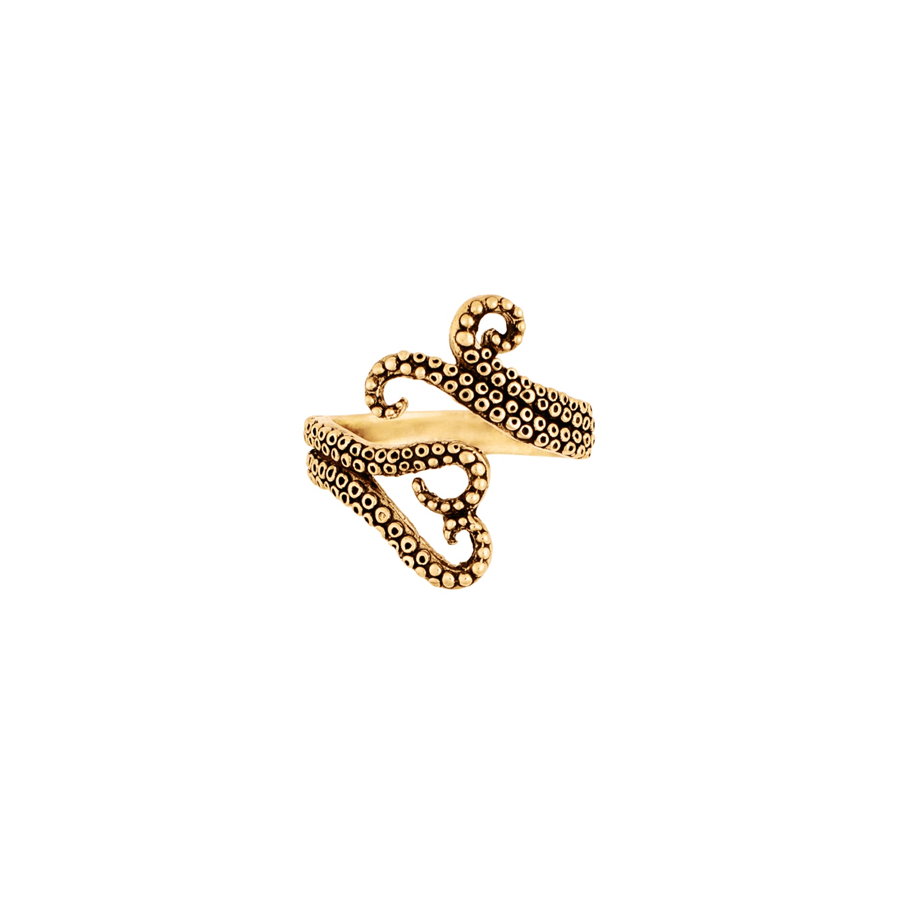 Octopus Hug Ring in Bronze