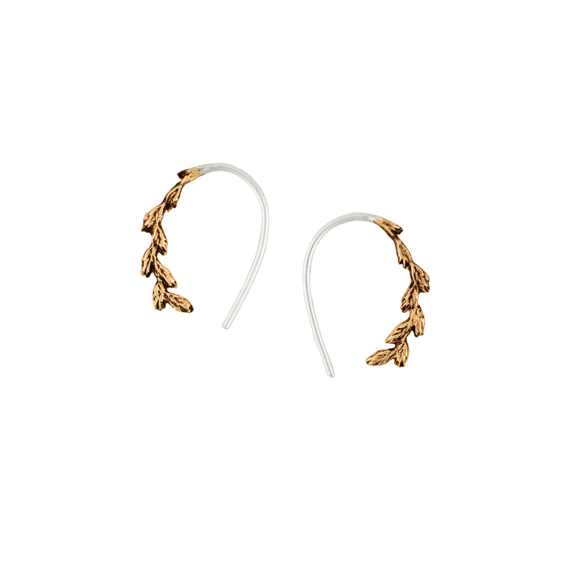 Tall Grass Threaders in Bronze & Silver - 7/8" L