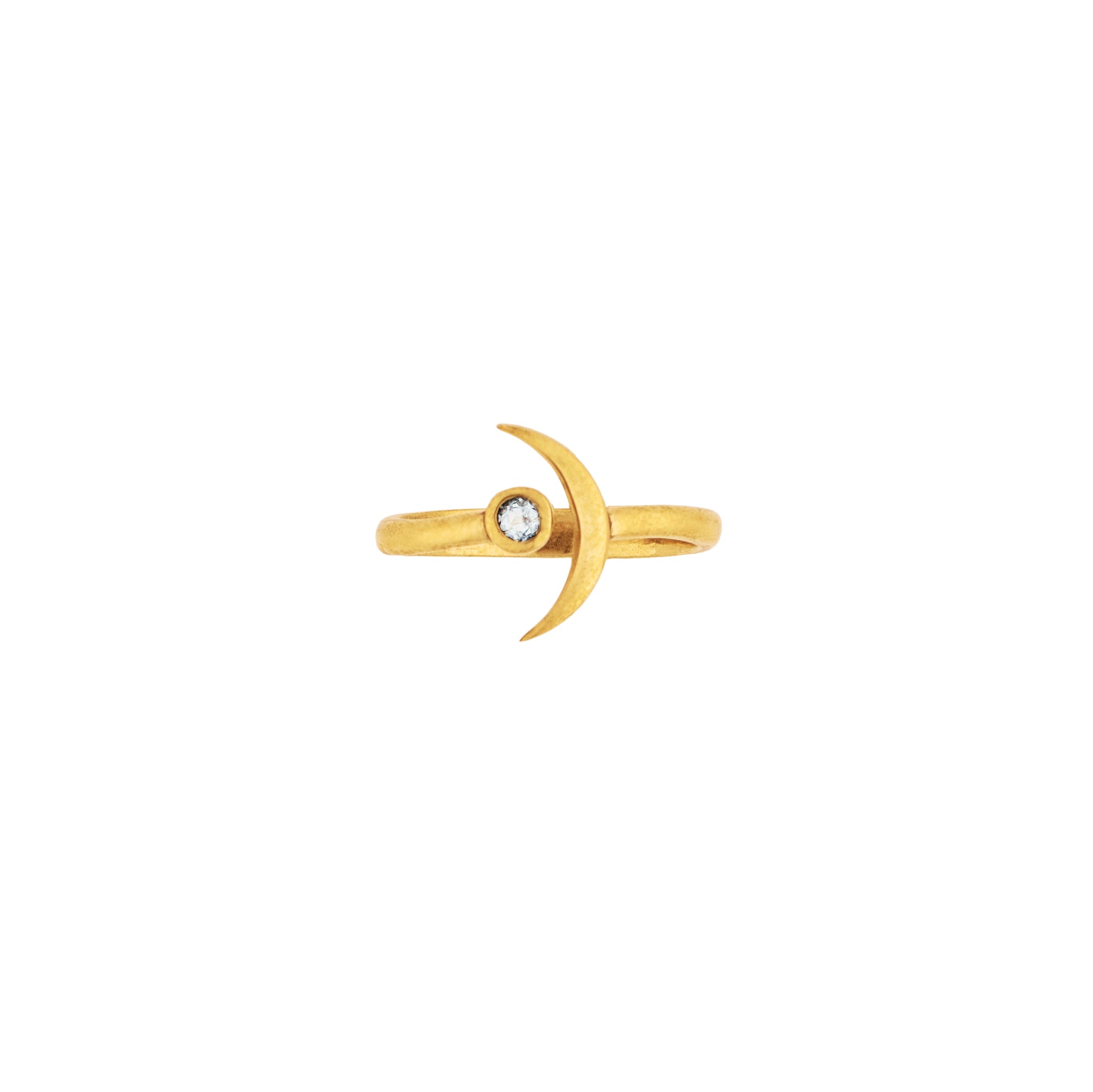 Crescent Moon Ring in Topaz & Bronze | Available to Ship May 15, 2026