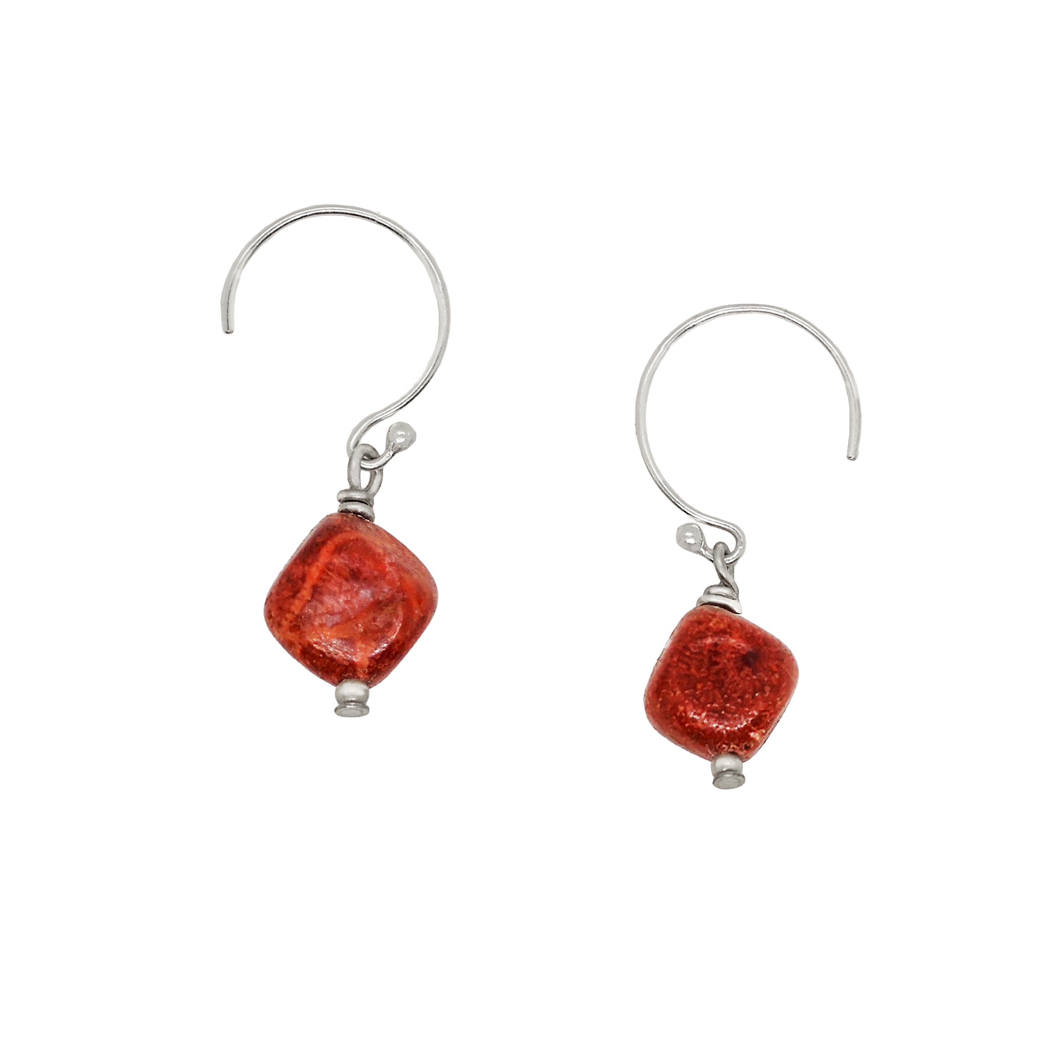 Vintage Coral Bead Earrings