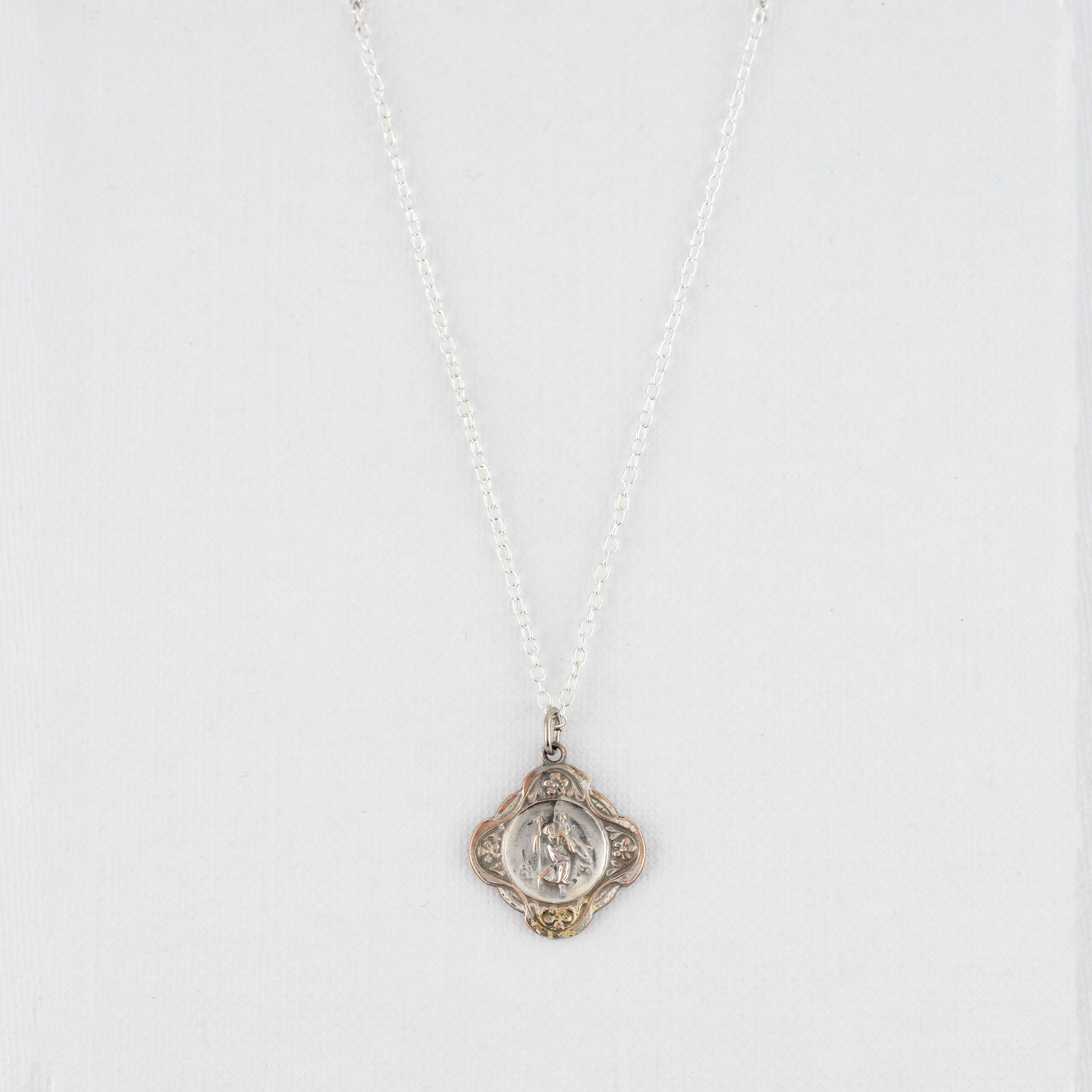 Vintage Medal Saint Christopher v15
