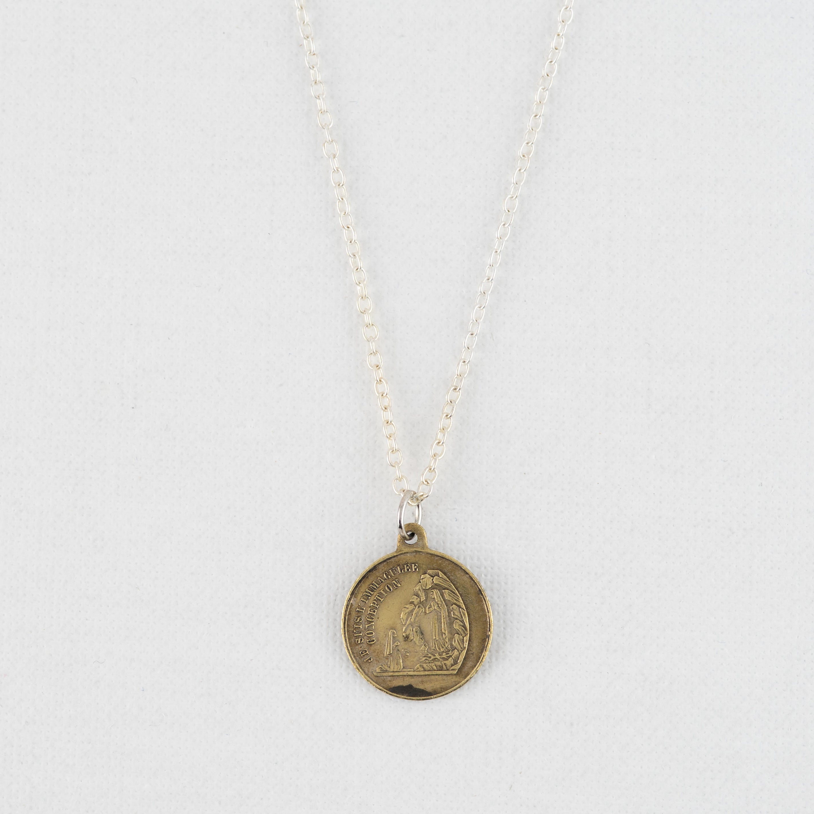 Vintage Medal Saint Bernadette Immaculate Conception v36