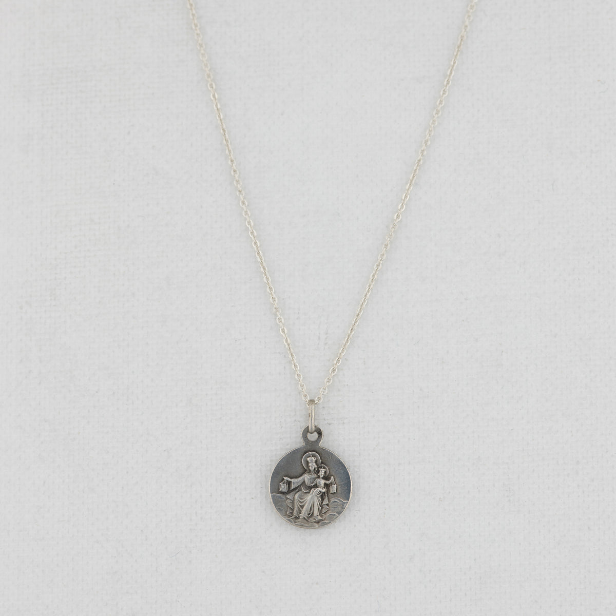 Vintage Medal Virgin of Carmel v76