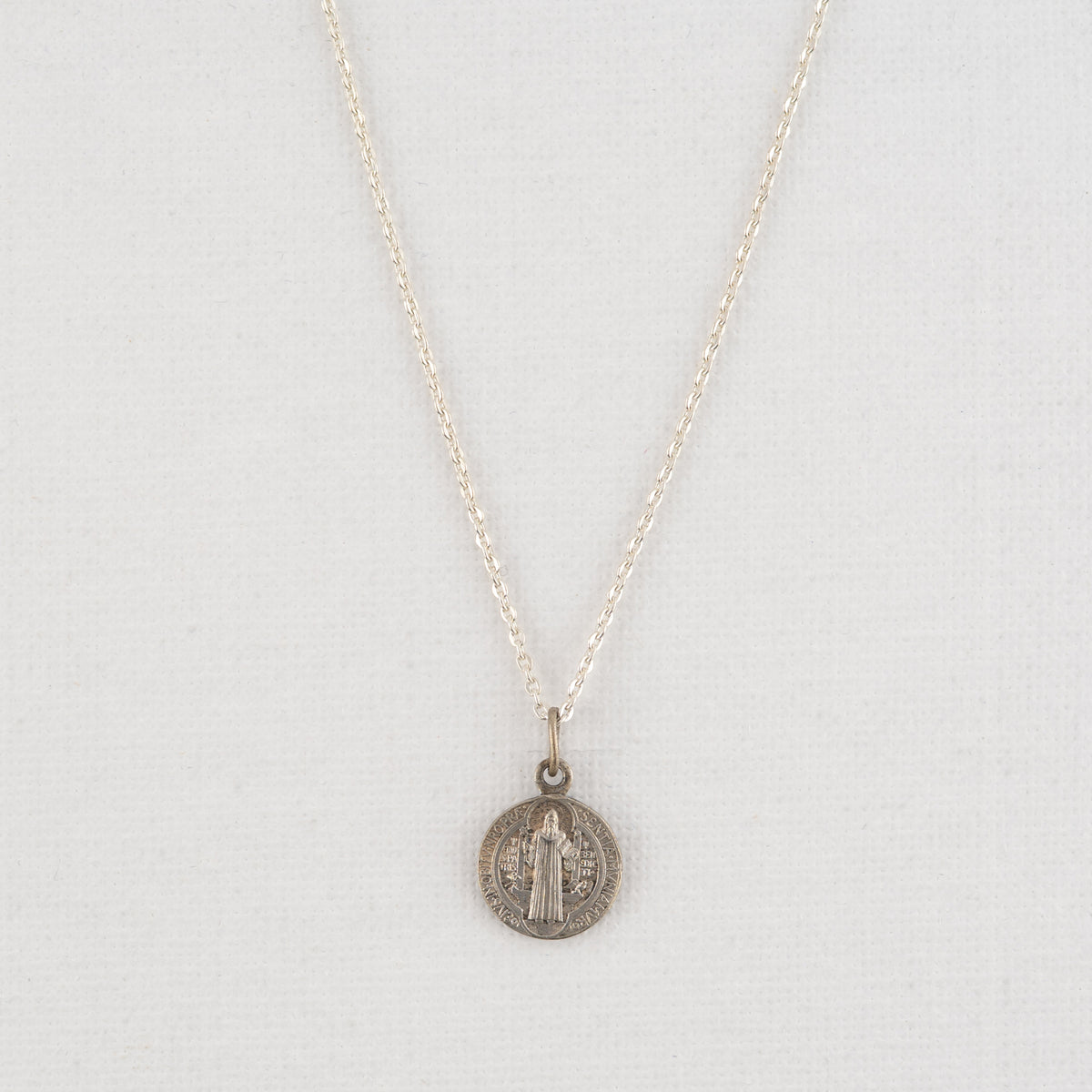 Vintage Medal Saint Benedict v90