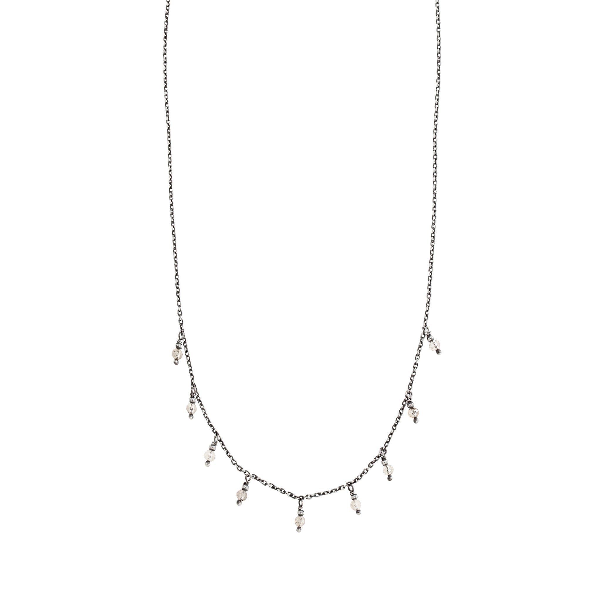 Falling Bonfire & Stone Necklace in Golden Rutilated Quartz