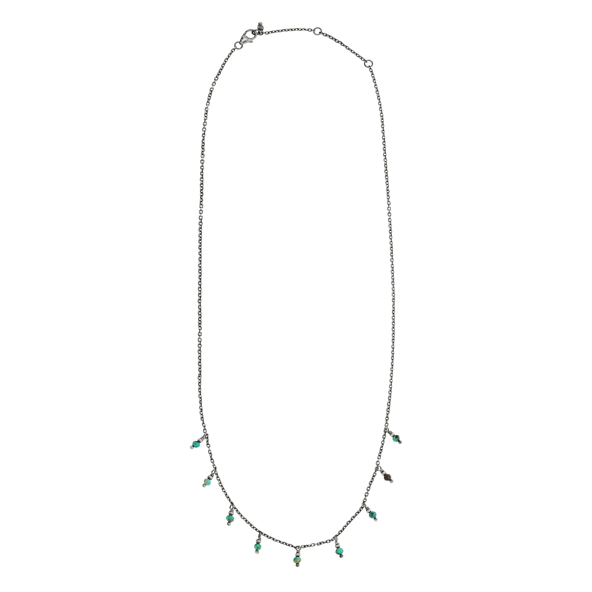 Falling Bonfire & Stone Necklace in Turquoise