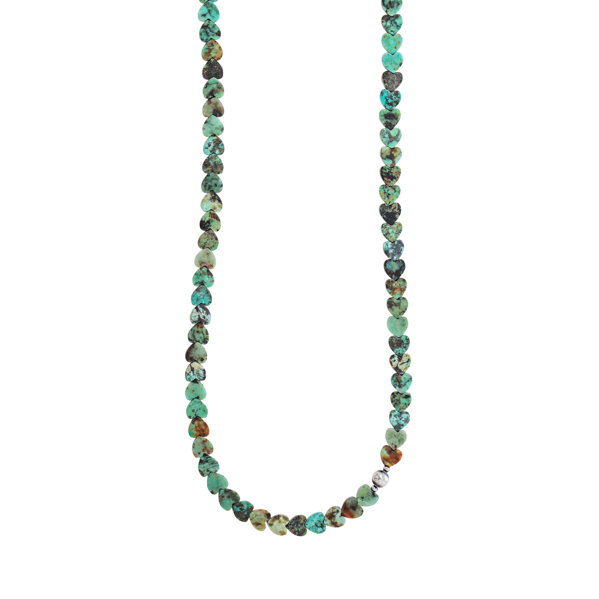 Stone Heart Necklace in Turquoise