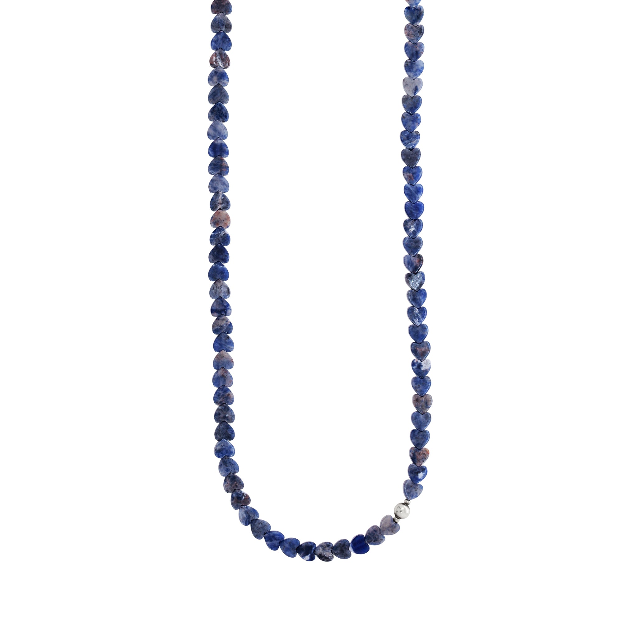 Stone Heart Necklace in Lapis